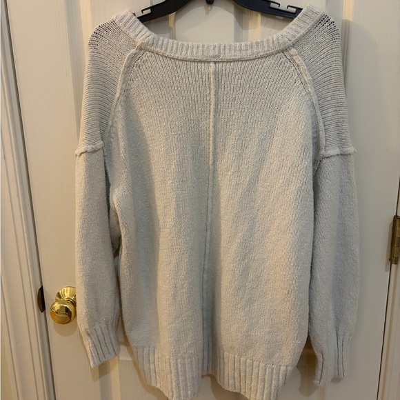 Free People Cream Brookside Oversized Tunic Sweater - Picture 6 of 8